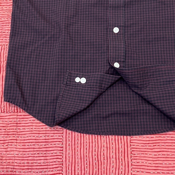 Lauren Ralph Lauren teen boys size 14  burgundy red Plaid Shirt - Picture 10 of 13